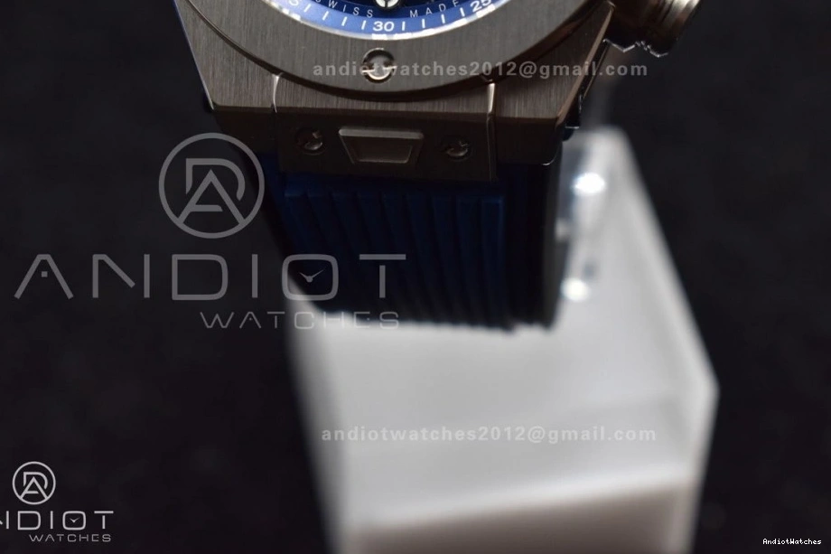 Edition Skeleton Dial ZF 1:1 424 A Rubber Titanium Hublot on Blue Best FlexibleFit Big Unico Blue Strap Bang 0330